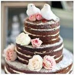A new trend in wedding  cakes  is called  a Naked Cake  It 